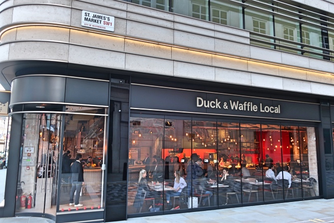 Duck & Waffle Local in St James's Market • Berkeley Square Barbarian